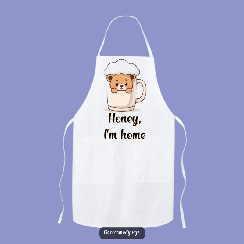Funny Bear Cub Apron: Kitchen Fun with Peek-a-Boo Cub, Practical Funny Gift