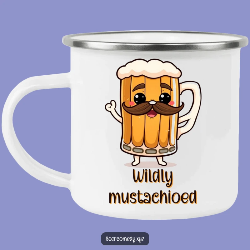 Funny Dancing Stout Mug Camping Mug - Your Adventure Buddy with a Mustache