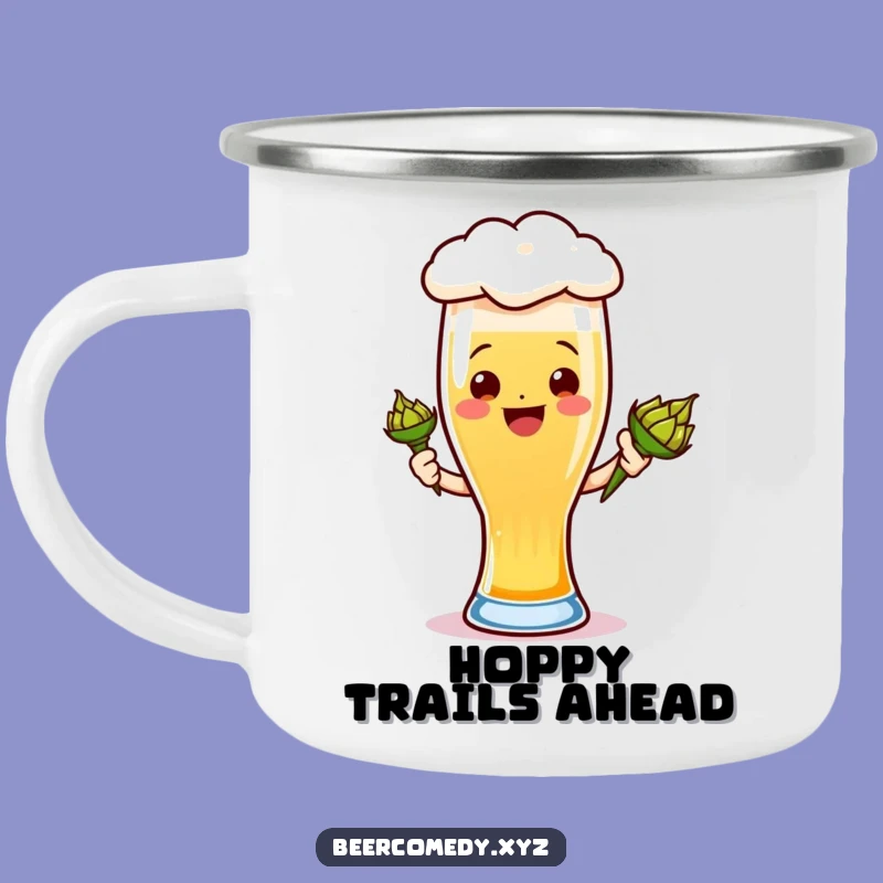 Funny Joyful Ale Glass Camping Mug - Outdoor Adventures with Beer Cheer