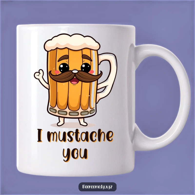 Funny Dancing Stout Mug Mustache - Hilarious Beer Lover Gift for Him or Her