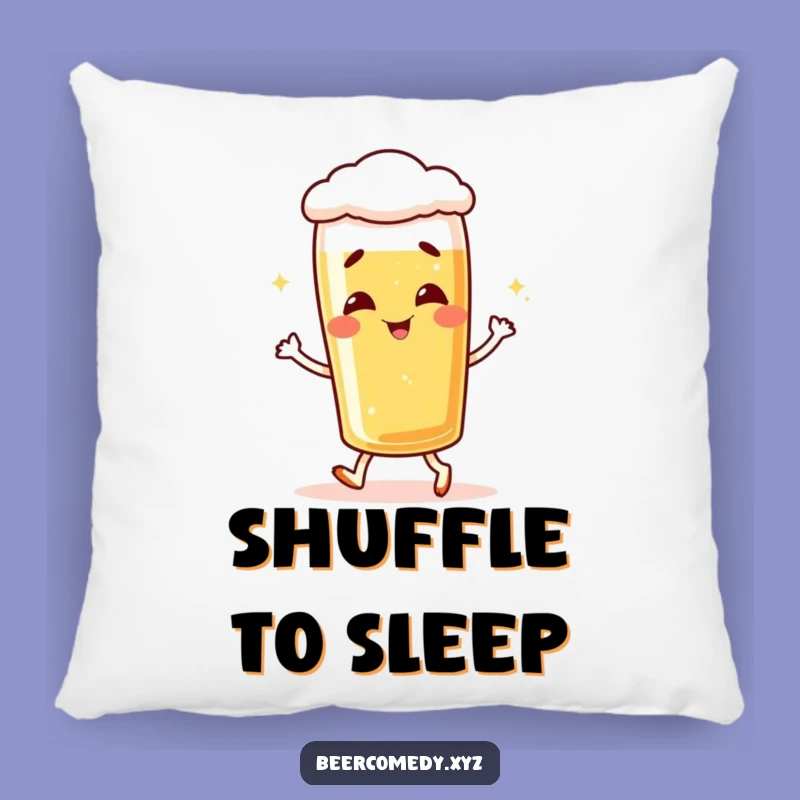 Funny Giggling Lager Glass Pillow - Get Comfy with a Side of Giggle