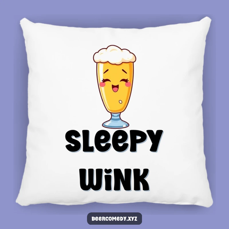Funny Wobbly Wheat Beer Pillow - Comfy and Cheeky Accent Pillow