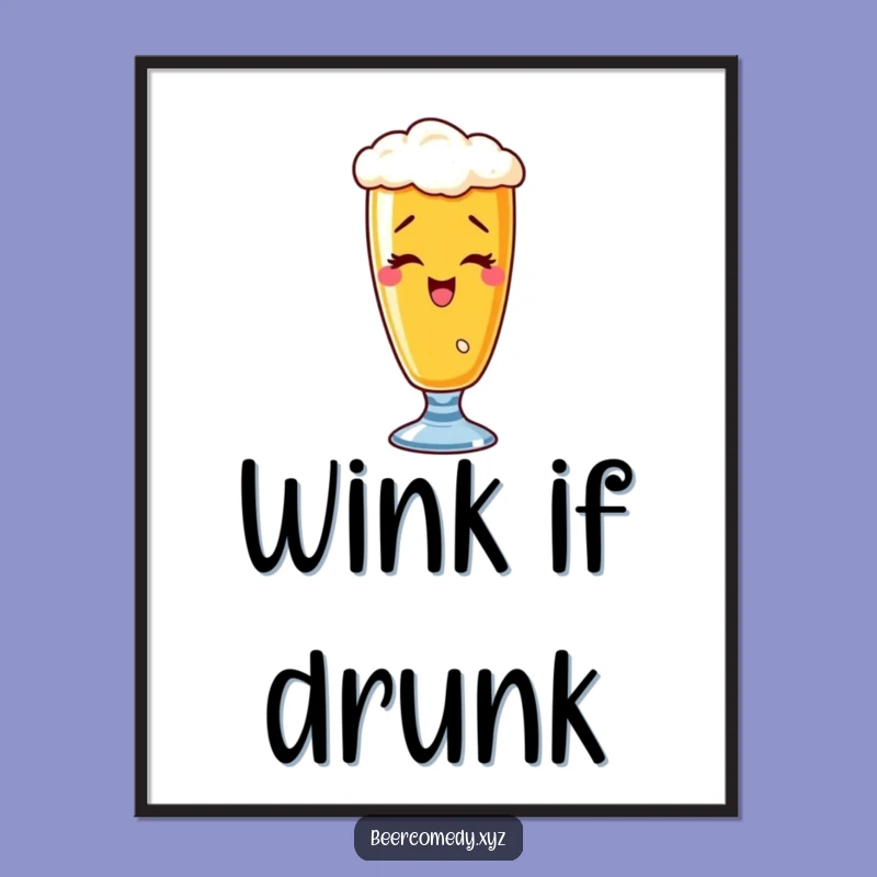 Funny Wobbly Wheat Beer Poster - Add Playful Art to Your Walls