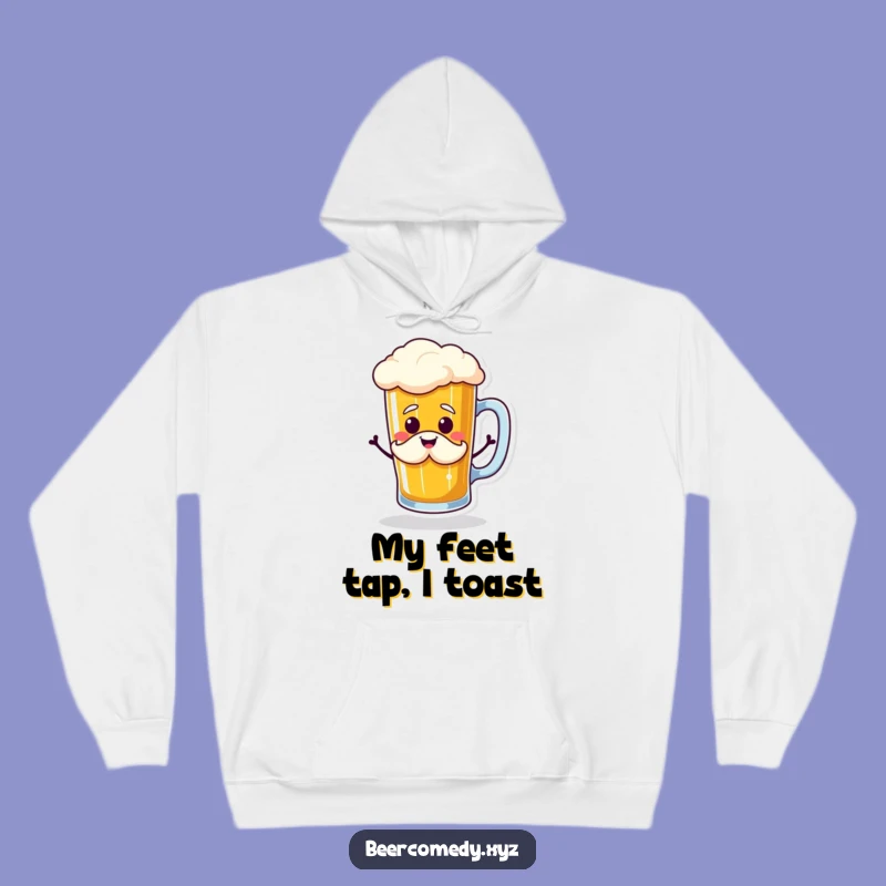 Funny Beer Mug Jig Hoodie: Cozy Foam Mustache Smiling Brew, Perfect Gift!