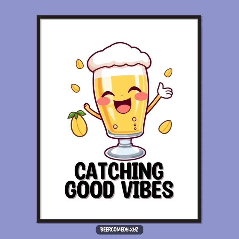 Free Printable Wall Art: Beer Glass Wink, Playful Downloadable Decor for Any Room!