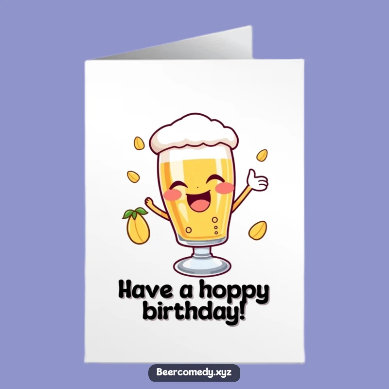 Free Printable Birthday Card: Beer Glass Wink for a Fun Downloadable Gift!