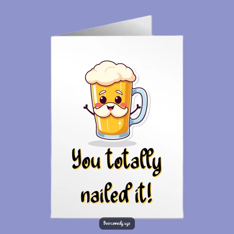 Free Printable Congrats Card: Beer Mug Jig for Your Humorous Downloadable Celebration Gift!