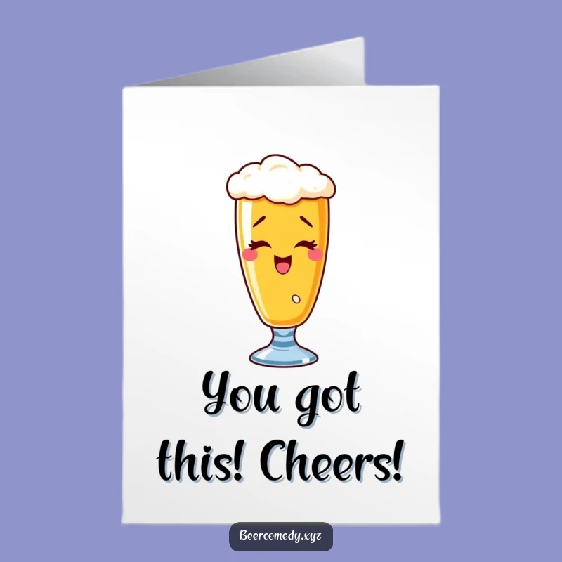 Free Printable Congrats Card: Winking Wheat Beer Cheers Downloadable