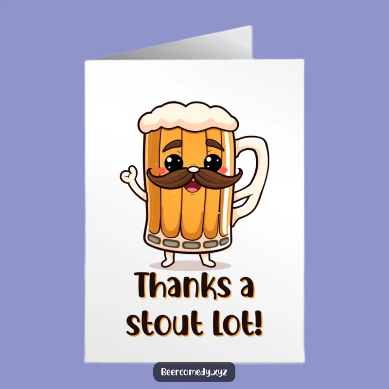 Free Printable Thank You Card: Stout Mug Thanks Downloadable Gift