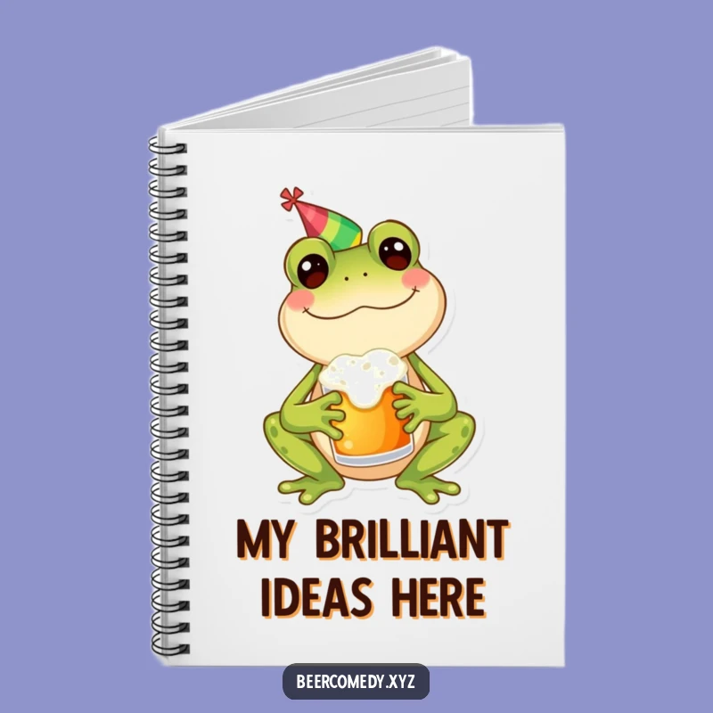 Funny Frog Party Notebook: Jot Down Ideas with Festive Amphibian, Perfect Funny Gift