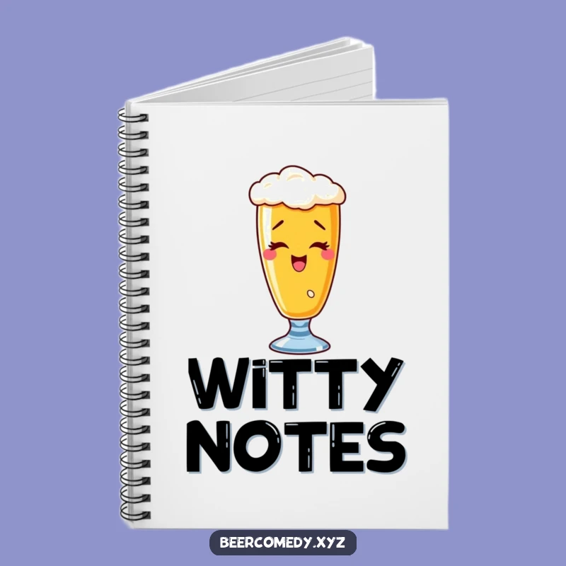 Funny Wobbly Wheat Beer Notebook - Jot Down Thoughts with a Playful Wink