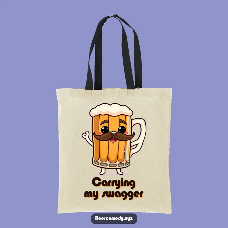 Funny Dancing Stout Mug Tote Bag - Carry Your Essentials with Beer-Themed Style