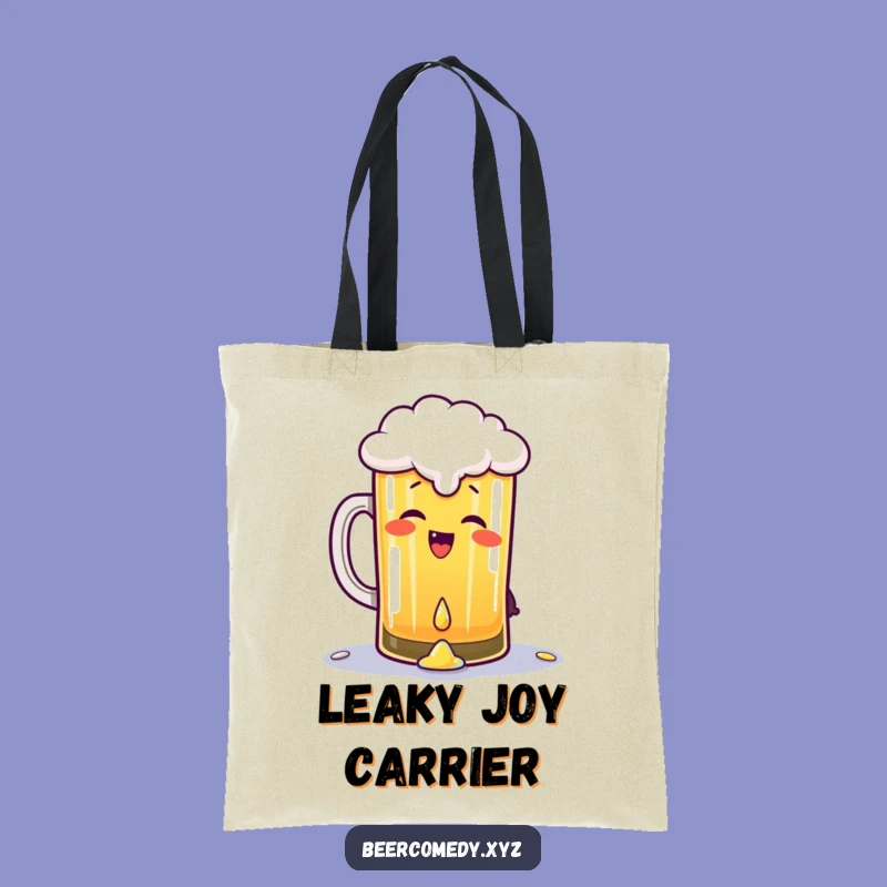 Funny Giggling Beer Pint Tote: Carry Spills of Joy, Perfect Gift!